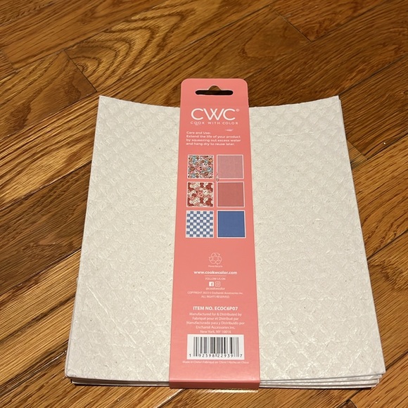 NWT Smiley Face Cellulose Dishcloth Set (6pcs.) Swedish Dishcloth Sponge Cloth - Picture 3 of 4